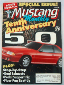 MUSTANG MONTHLY 1992 OCT - TEN YEARS OF 5.0, SALEEN